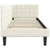vidaXL Cadre de lit d'angle Cr&egrave;me 80 cm x 200 cm Velours
