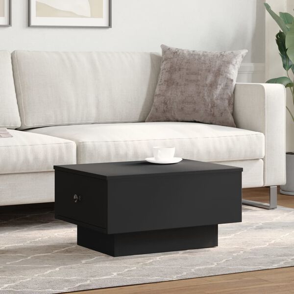 vidaXL Table basse noir 60x45x31 cm bois d'ing&eacute;nierie