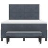vidaXL Lit &agrave; ressorts avec matelas Gris fonc&eacute; 140 x 200 cm Velours