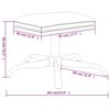 vidaXL Repose-pied Cr&egrave;me 60x60x36 cm Tissu microfibre