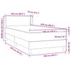 vidaXL Sommier &agrave; lattes de lit avec matelas rose 100x220 cm velours