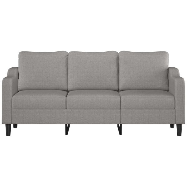 vidaXL Canap&eacute; &agrave; 3 places Gris clair 180 cm Tissu