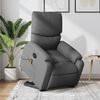 vidaXL Fauteuil inclinable de massage &eacute;lectrique Gris fonc&eacute; Tissu