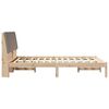 vidaXL Cadre de lit Marron et taupe 140 x 190 cm Bois massif en pin