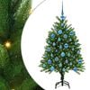 vidaXL Sapin de No&euml;l avec 150 LED avec support Vert 120 cm PE