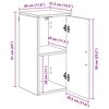 vidaXL Cabinet de salle de bain Montage mural Blanc 30 x 31,5 x 61 cm