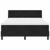 vidaXL Lit &agrave; ressorts avec matelas Noir 190 x 140 cm Velours