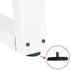 vidaXL Pieds de table basse en forme de V, 2 pi&egrave;ces, blanc, 40 x (30-31,3) cm, acier