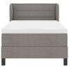 vidaXL Lit &agrave; ressorts avec matelas Taupe 90 x 190 cm tissu