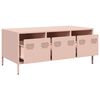vidaXL Table basse rose 101,5x50x43,5 cm acier lamin&eacute; &agrave; froid