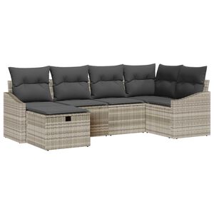 vidaXL Ensemble de Canap&eacute;s avec coussin 6 pcs polyrotin