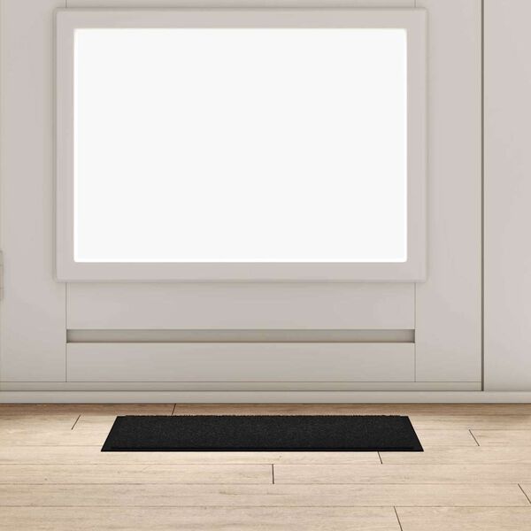 vidaXL Tapis de porte Noir 60 x 40 x 1.2 cm Tissu en teddy