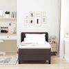 vidaXL Lit &agrave; ressorts avec matelas Marron fonc&eacute; 90 x 200 cm tissu