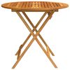 vidaXL Table de jardin pliable &Oslash;90x75 cm Bois d'eucalyptus solide