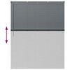 vidaXL Store de Fen&ecirc;tre avec des rideaux Gris fonc&eacute; Aluminium