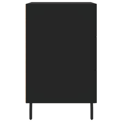 vidaXL Table de chevet noir 40x40x66 cm bois d'ingénierie