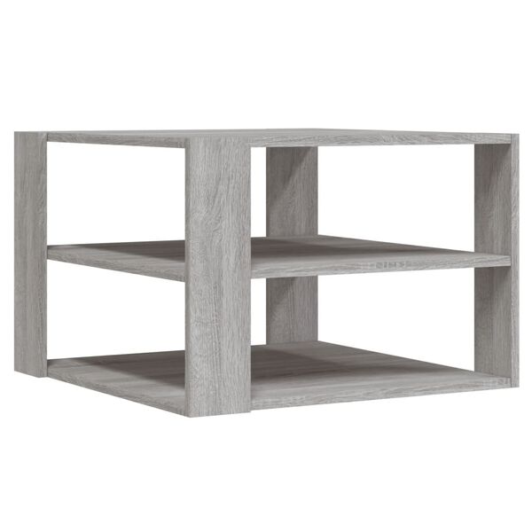 vidaXL Table basse sonoma gris 58x58x40 cm bois d'ing&eacute;nierie