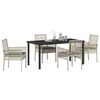 vidaXL Ensemble de salle &agrave; manger pour jardin 5 pcs Gris clair