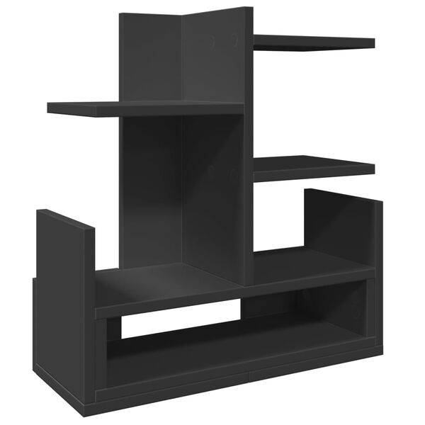 vidaXL Organisateur de bureau noir 49x20x52,5 cm bois d'ingénierie