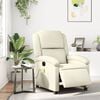 vidaXL Fauteuil de massage inclinable électrique crème similicuir