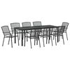 vidaXL Ensemble de salle &agrave; manger pour jardin 9 pc Anthracite