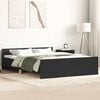 vidaXL Cadre de lit sans matelas noir 135x190 cm