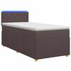 vidaXL Lit boxspring avec matelas Marron fonc&eacute; 90 x 190 cm Tissu