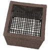 vidaXL Lits sur&eacute;lev&eacute;s de jardin 3 pcs R&eacute;sine tress&eacute;e Marron
