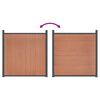 vidaXL Panneau de cl&ocirc;ture marron 1737x186 cm WPC
