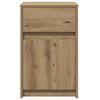 vidaXL Armoire de chevet LED ch&ecirc;ne artisanal 38 x 34 x 61 cm