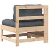 vidaXL Canap&eacute; de jardin accoudoir avec coussin bois massif de pin