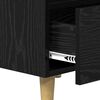 vidaXL Armoire de lit avec tiroir 2 pcs Ch&ecirc;ne noir 40 x 35 x 47.5cm