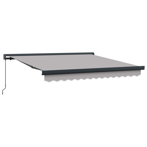 vidaXL Auvent R&eacute;tractable Gris clair 350 x 250 cm Tissu et M&eacute;tal