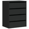 vidaXL Commode d'angle noir 60x41x76 cm bois d'ing&eacute;nierie