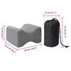 vidaXL Oreiller avec oreiller Gris 26 x 21 x 15 cm Polyester