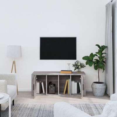 vidaXL Meuble TV Sonoma gris 100x35x40 cm Bois d'ingénierie