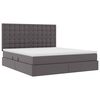 vidaXL Lit de Rangement Gris 160 x 200 cm Cuir synth&eacute;tique