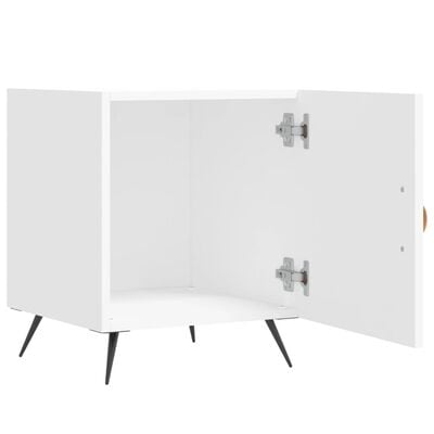 vidaXL Tables de chevet 2 pcs blanc 40x40x50 cm bois d’ingénierie