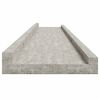 vidaXL &Eacute;tag&egrave;res murales 2 pcs Gris b&eacute;ton 115x9x3 cm