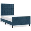 vidaXL Cadre de lit sans matelas bleu fonc&eacute; 80x200 cm velours