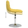 vidaXL Chaises pivotantes &agrave; manger lot de 4 jaune moutarde tissu