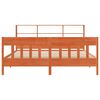 vidaXL Cadre de lit sans matelas cire marron 200x200cm bois pin massif