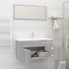 vidaXL Ensemble de meubles de salle de bain 2 pcs Sonoma gris
