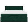 vidaXL Cadre de lit ottoman avec matelas vert foncé 140x200 cm velours