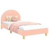 vidaXL Cadre de lit pour enfants avec t&ecirc;te de lit Rose 90 x 200 cm