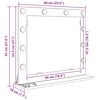vidaXL Miroir de vanit&eacute; Rectangulaire Ch&ecirc;ne fum&eacute; 60 x 55 x 18 cm