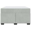 vidaXL Cadre de lit avec matelas Gris clair 120 x 190 cm tissu