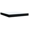 vidaXL Sommier &agrave; lattes de lit avec matelas Noir 180x200 cm Tissu