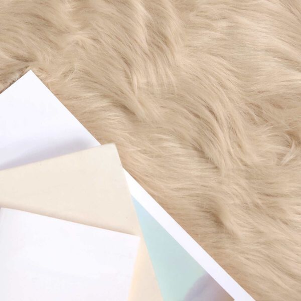 vidaXL Tapis en fausse Tafalla Beige 80 x 200 cm Polyester