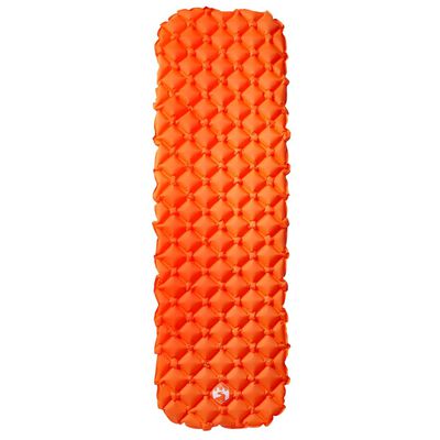 vidaXL Matelas de camping gonflable 1 personne orange 190x58x6 cm